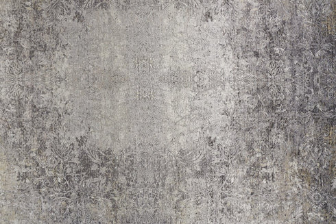 4' X 5' Tan And Gray Oriental Distressed Area Rug